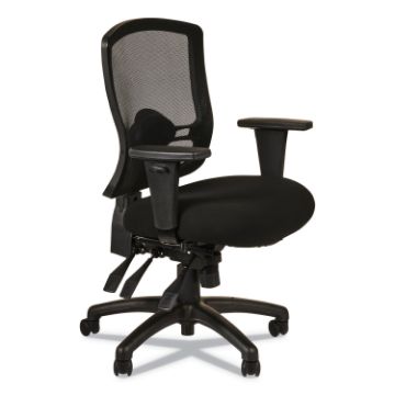 Alera Etros Series Mid-Back Multifunction with Seat Slide Chair, Supports up to 275 lbs, Black Seat/