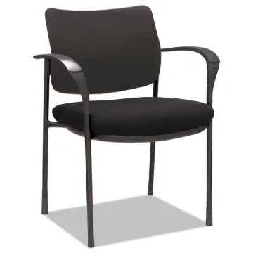 Alera IV Series Guest Chairs, 24.80'' x 22.83'' x 32.28'', Black Seat/Black Back, Black Base, 2/Cart