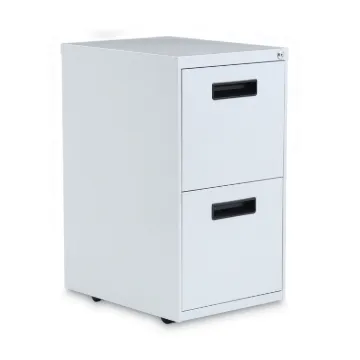 Two-Drawer Metal Pedestal File, 14.96w x 19.29d x 27.75h, Light Gray