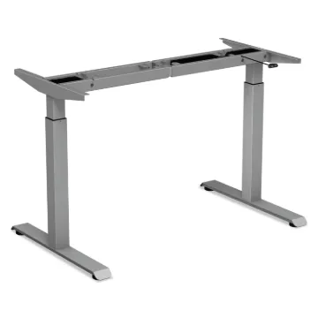 2-Stage Electric Adjustable Table Base, 27.5" to 47.2" High, Gray