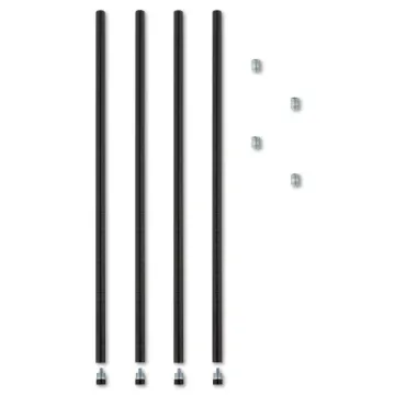 Stackable Posts For Wire Shelving, 36 "High, Black, 4/Pack