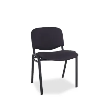 Alera Continental Series Stacking Chairs, Black Seat/Black Back, Black Base, 4/Carton