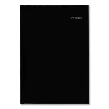 DayMinder Hard-Cover Monthly Planner, Ruled Blocks, 11.78 x 5, Black Cover, 14-Month (Dec to Jan): 2