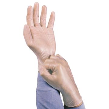 Dura-Touch 5 mil PVC Disposable Gloves, X-Large, Clear, 100/Box
