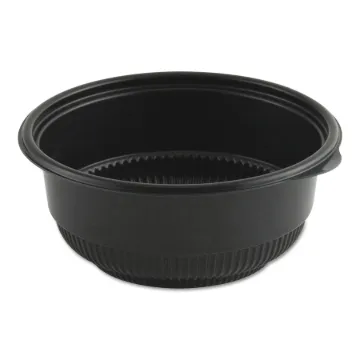 MicroRaves Incredi-Bowl Base, 16 oz, 5.75" Diameter x 2.43"h, Black, 250/Carton