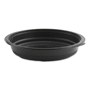 MicroRaves Incredi-Bowl Base, 24 oz, 8.5" Diameter x 1.51"h, Black, 150/Carton