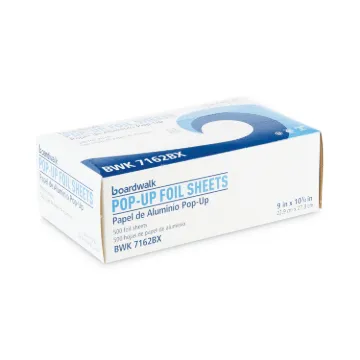 Standard Aluminum Foil Pop-Up Sheets, 9" x 10 3/4", 500/Box, 6 Boxes/Carton