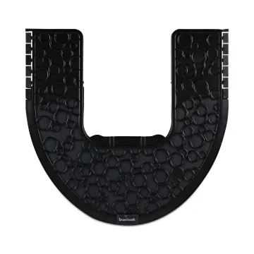 Commode Mat 2.0, Absorbant, Rubber, 22 x 22, Black, 6/Carton