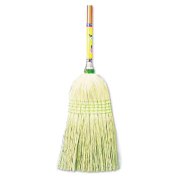 Parlor Broom, Corn Fiber Bristles, 55", Wood Handle, Natural, 12/Carton