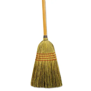 Mixed Fiber Maid Broom, Mixed Fiber Bristles, 55" Overall Length, Natural