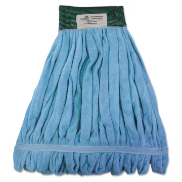 Microfiber Looped-End Wet Mop Heads, Medium, Blue, 12/Carton, 12/Carton