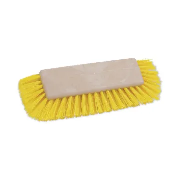 Dual-Surface Scrub Brush, Plastic Fill, 10" Long, Yellow