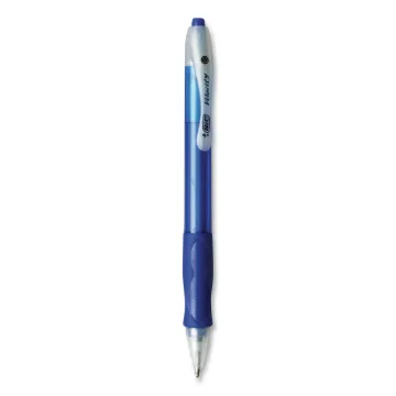Velocity Retractable Ballpoint Pen, 1mm, Blue Ink, Trans Blue Barrel, Dozen