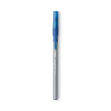 Round Stic Grip Xtra Comfort Stick Ballpoint Pen Value Pack, 1.2mm, Blue Ink, Gray Barrel, 36/Pack
