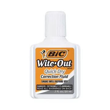 Wite-Out Quick Dry Correction Fluid, 20 mL Bottle, White, 1/Dozen