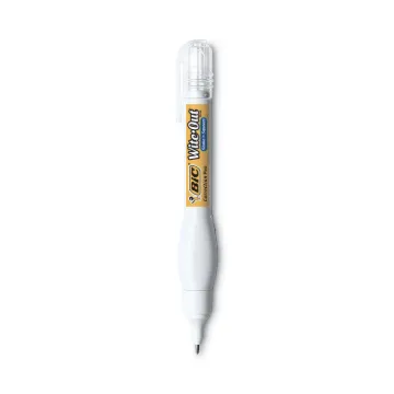 Wite-Out Shake 'n Squeeze Correction Pen, 8 ml, White, 4/Pack (MINIMUM ORDER QUANTITY IS 1 CT OR 18