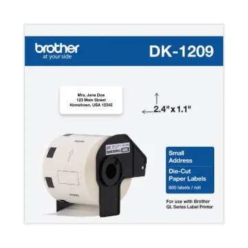 Die-Cut Address Labels, 1.1" x 2.4", White, 800/Roll