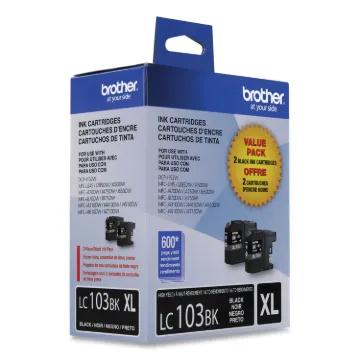 LC1032PKS Innobella High-Yield Ink, 600 Page-Yield, Black, 2/PK