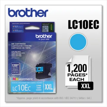 LC10EC INKvestment Super High-Yield Ink, 1200 Page-Yield, Cyan