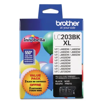 LC2032PKS Innobella High-Yield Ink, 550 Page-Yield, Black, 2/PK
