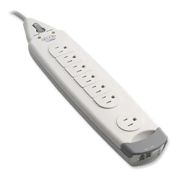 SurgeMaster Home Series Surge Protector, 7 Outlets, 12 ft Cord, 1045 J, White