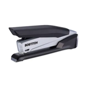 InPower Spring-Powered Premium Desktop Stapler, 28-Sheet Capacity, Black/Gray
