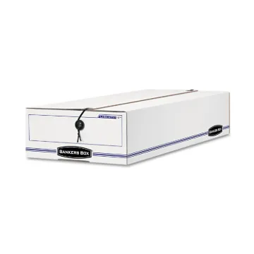 LIBERTY Check and Form Boxes, 11" x 24" x 5", White/Blue, 12/Carton