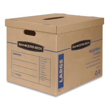 SmoothMove Classic Moving and Storage Boxes, Large, Half Slotted Container (HSC), 21" x 17" x 17", B