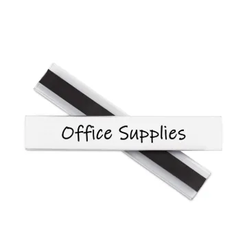 Clear Magnetic Label Holders, Side Load, 6 x 1, Clear, 10/Pack