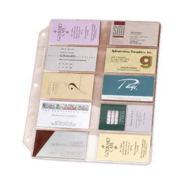 Cardinal Ring Binder Business Card Refill Sheets
