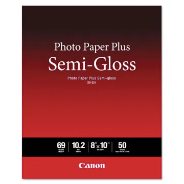Photo Paper Plus Semi-Gloss, 8 x 10, Semi-Gloss White, 50/Pack