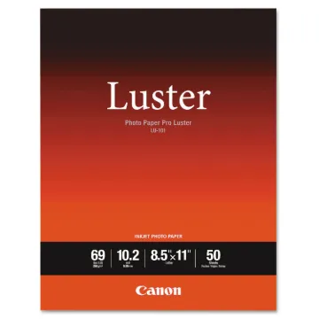 PRO Luster Inkjet Photo Paper, 10.2 mil, 8.5 x 11, Luster White, 50/Pack