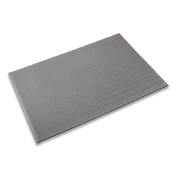 Tuff-Spun Foot Lover Anti-Fatigue Rib Mat, PVC, 36 x 24, Gray