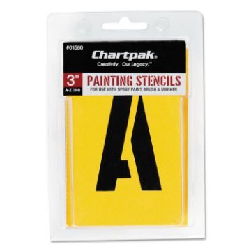 Painting Stencil Set, A-Z Set/0-9, Manila, 35/Set