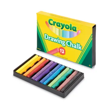 Colored Drawing Chalk, 12 Assorted Colors 12 Sticks/Set