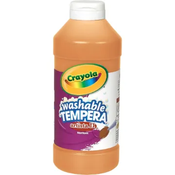Artista II Washable Tempera Paint, Orange, 16 oz Bottle