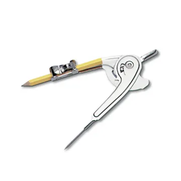 Ball Bearing Compass W/ Traditional Pointed Tip, 12" Maximum Dia., Metal, Dozen