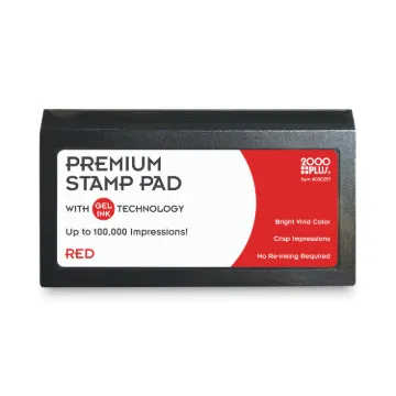 Microgel Stamp Pad for 2000 PLUS, 3 1/8 x 6 1/6, Red