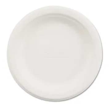 Paper Dinnerware, Plate, 6" dia, White, 125/Pack