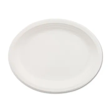 Classic Paper Dinnerware, Oval Platter, 9 3/4 x 12 1/2, White, 500/Carton