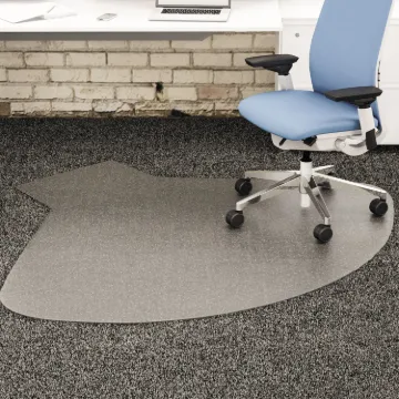 SuperMat Frequent Use Chair Mat, Medium Pile Carpet, 60 x 66, Workstation, Clear