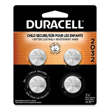 Lithium Coin Battery, 2032, 4/Pack
