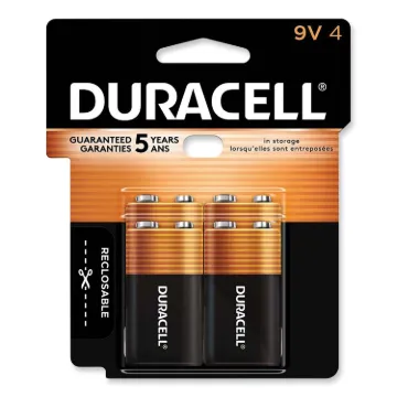 CopperTop Alkaline 9V Batteries, 4/Pack (MINIMUM ORDER QUANTITY IS 1 CT OR 12 PK)