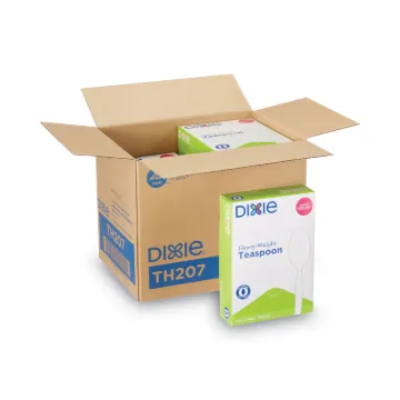 Plastic Cutlery, Heavyweight Teaspoons, White, 100/Box