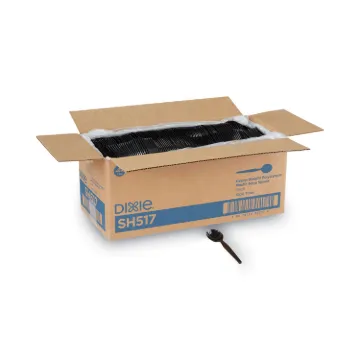 Plastic Cutlery, Heavyweight Soup Spoons, 5 3/4", Black, 1,000/Carton