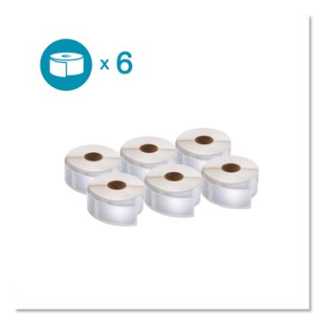 LW Multipurpose Labels, 1" x 2.13", White, 500/Roll, 6 Rolls/Pack