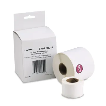 Visitor Management Time-Expiring Name Badges, Adhesive, 2.25" x 4", 250/Box