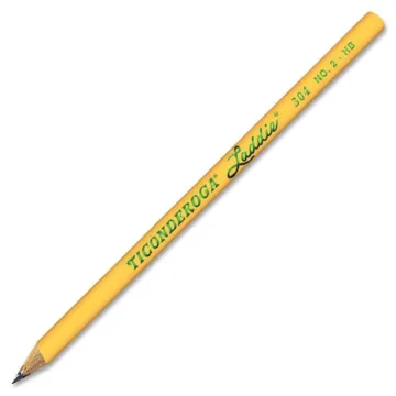 Ticonderoga Laddie Woodcase Pencil, HB (#2), Black Lead, Yellow Barrel, Dozen