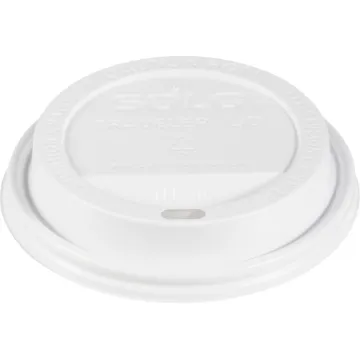 Traveler Cappuccino Style Dome Lid, Polystyrene, Fits 10-24 oz Hot Cups, White, 1000/Carton