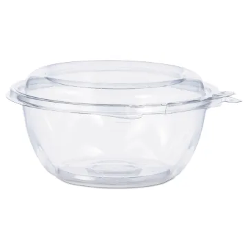 Tamper-Resistant, Tamper-Evident Bowls with Dome Lid, 12 oz, 5.5" Diameter x 2.6"h, Clear, 240/Carto